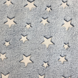 Wellness Fleece mattress grey stars 70 x 50 cm